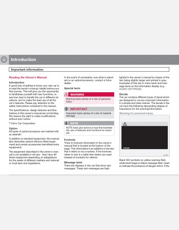 volvo c70 2011 owners manual rhd & lhd
